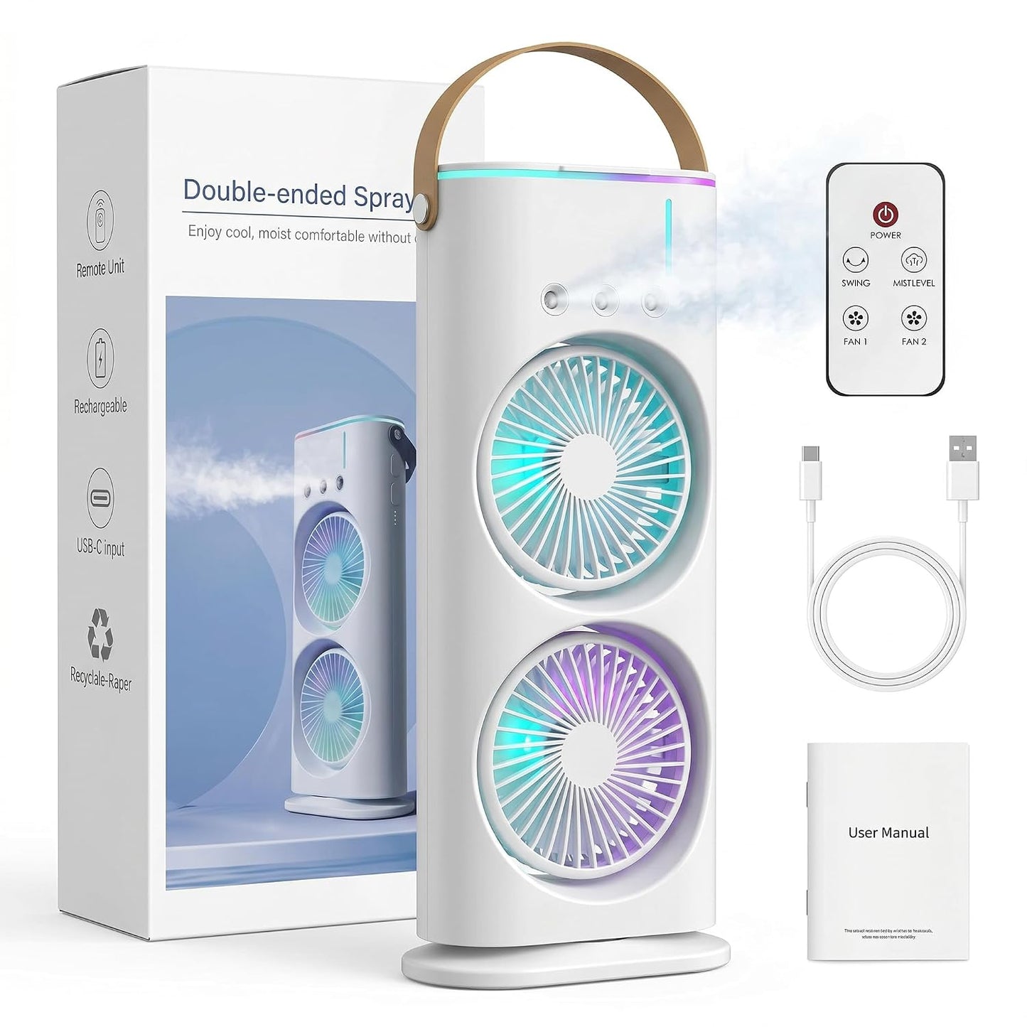 Mini Air Cooler | Double Ended Spray Fan