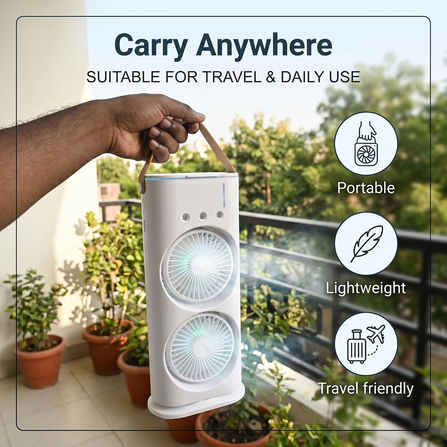 Mini Air Cooler | Double Ended Spray Fan
