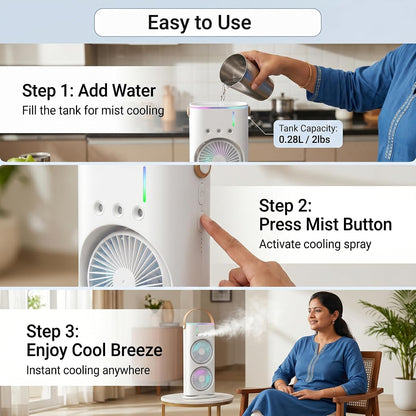 Mini Air Cooler | Double Ended Spray Fan